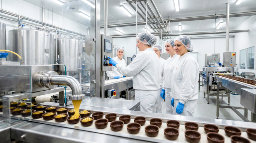 Recovered process water components reused in food production